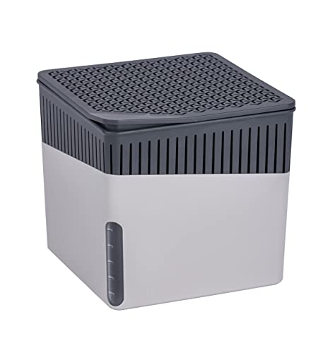 Wenko Deumidificatore Cube 500 G Grigio Capacità: 0.8 L, Abs, 13 X 13 X 13 Cm, Grigio Chiaro
