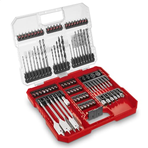 Set Di Punte E Trapani Originale Einhell Xl-Case Da 95 Pezzi (Punte, Varie Punte Da Trapano, Portapunte A Cambio Rapido, Chiave A Bussola, Svasatore,