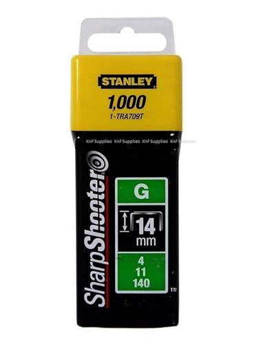 Stanley 1-Tra709T Graffette Tipo G, Set Di 1000 Pz, 14 Mm
