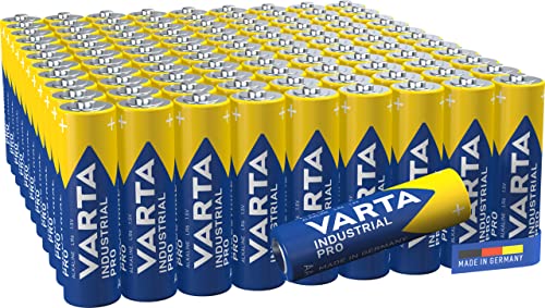 Varta Pile Aa, Confezione Da 100, Industrial Pro, Batterie Alcaline, 1,5V, Pacco Di Stoccaggio In Imballaggio Ecologico, Made In Germany [Esclusivo Su