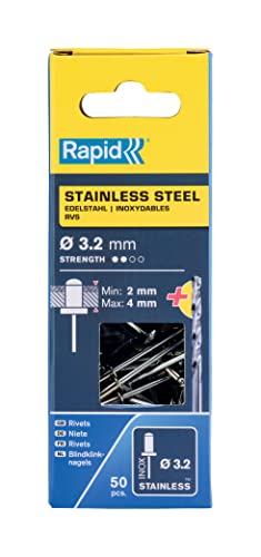 Rapid 5000393 Rivetti Acciaio Inox Ø3,2X8 Mm