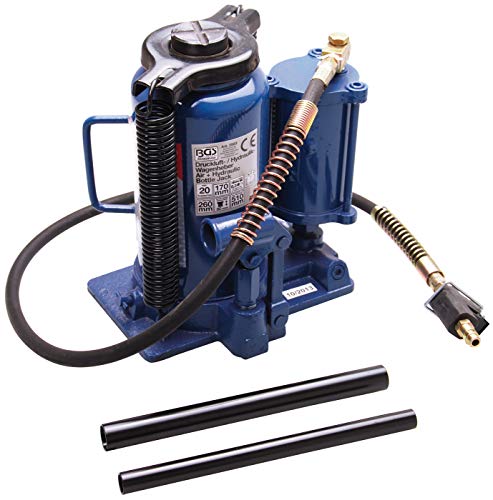 Bgs 2883 Cric Idraulico Ad Aria Compressa, 20 T, Altezza Di Sollevamento 260 – 510 Mm, Taglia Unica