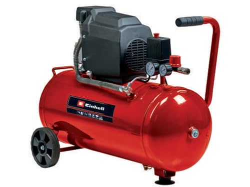 Einhell Tc-Ac 190/50/8 Compressore (220-240 V, 1500 W, Serbatoio Aria 50 L, Pressione Max 8 Bar, Portata Aria Max 110 L/Min., Cilindri 1, A Olio, Carr