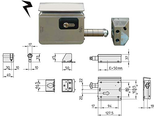 Viro V7905 Elettrico Cancello Scorrevole Di Blocco, Silver