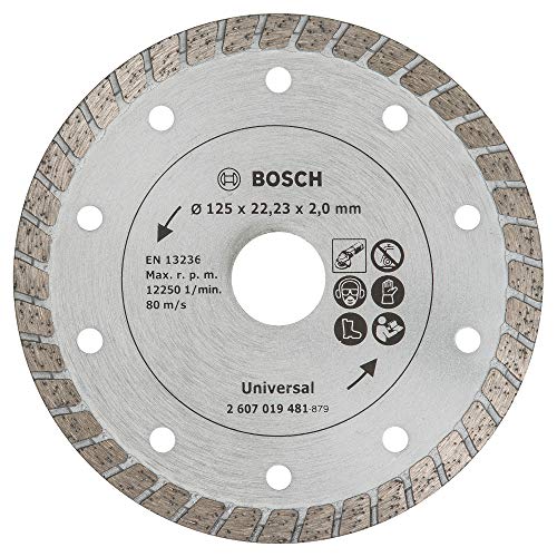 Bosch Accessories 2607019481 Disco Diamantato Turbo, Nero, 125 Mm