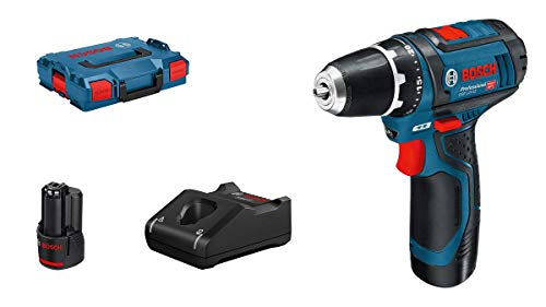 Bosch Professional Gsr 12V-15 12V System Trapano-Avvitatore A Batteria, Include 1 Batteria Da 2.0 Ah, Caricabatteria Gal 12V-40, In L-Boxx