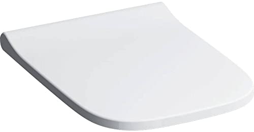 Sedile Wc Keramag Smyle Slim Con Coperchio, Avvolgente, Antibatterico, Cerniere Quickrelease, Bianco, Con Meccanismo Di Chiusura Soft-Closing
