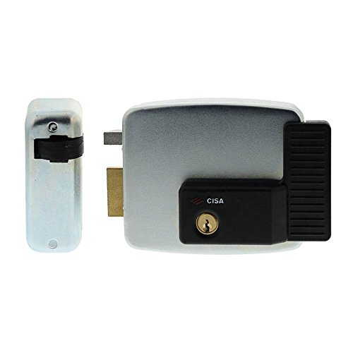 Cisa 111721502, Serratura Elettrica Da Applicare, 12 V, Zincato, Entrata 50, Mano Sinistra