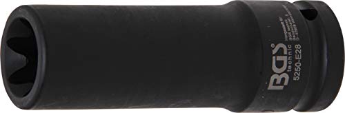 Llave De Vaso De Impacto E-Torx, Larga | Entrada 20 Mm (3/4") | E28 Mm