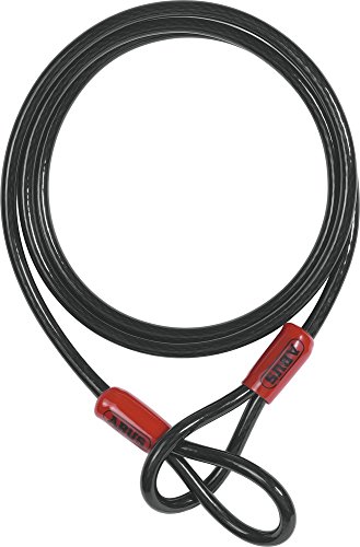 Abus Cobra 10 Loop Cable - Cavo In Acciaio Rivestito Plastica Sicurezza Per Accessori Di Biciclette E Moto Lunghezza 3 Metri, Spessore Mm, Nero