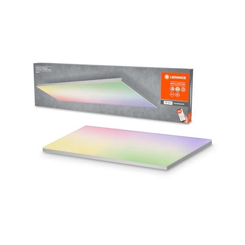 Ledvance Plafoniera Led Intelligente, Pannello Interno Con Tecnologia Wifi, Colore Della Luce Modificabile (3000K-6500K) Colori Rgb Modificabili, 1200