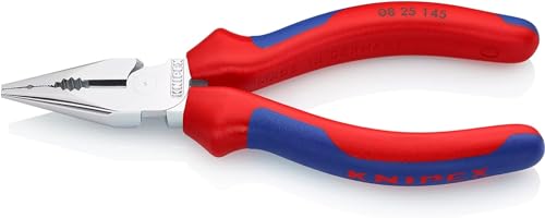 Knipex Pinza Universale Con Testa A Punta Cromata, Rivestiti In Materiale Bicomponente 145 Mm (Confezione Self-Service/Blister) 08 25 145 Sb