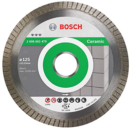 Bosch Accessories Disco Diamantato Best For Ceramic Extra-Clean Turbo, Ceramica, 125 X 22, 23 3 Mm, Accessorio Per Smerigliatrice Angolare