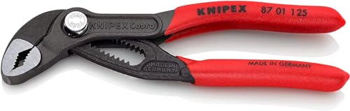 Knipex Cobra Pinza Regolabile Di Nuova Generazione Per Tubi E Dadi Bonderizzata Grigia, Rivestiti In Resina Sintetica Antiscivolo 125 Mm 87 01 125