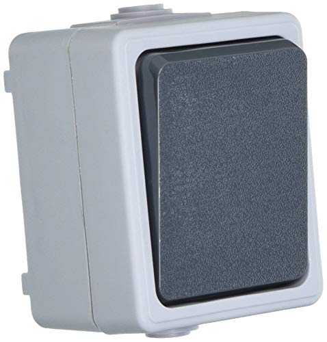 Schellenberg 60060 Automazione Cancello, Pulsante Interno Per Porta Di Garage, Montato In Superficie, Grigio/Antracite