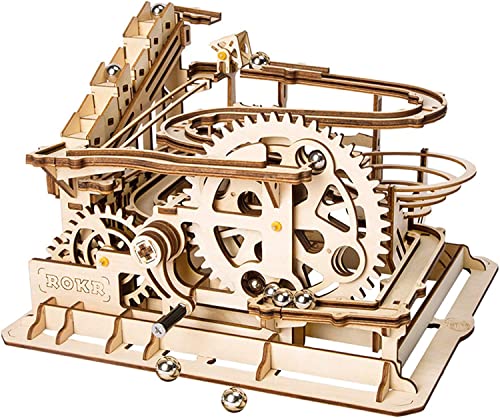 Robotime-141283 Robotime-Modelli Di Costruzione, Colore Legno, Waterwheel Coaster, Lg501, 141283