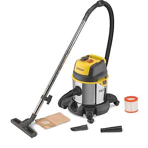 Stanley Aspiratore Solidi E Liquidi Sxvc20Xte Con Presa Elettroutensili (1400 W, 20 L)