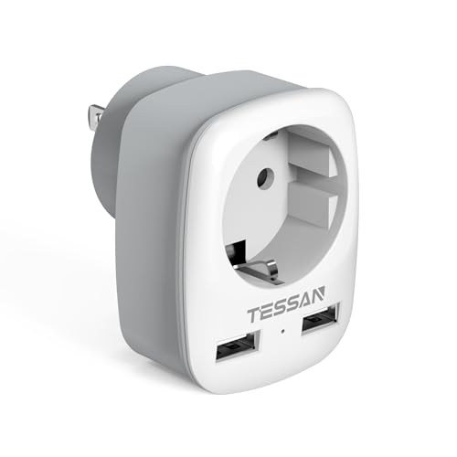 Tessan Adattatore Presa Americana, Adattatore Spina Americana, Adattatore Usa Con 2 Usb, Presa Americana Adattatore Italiana, Adattatore Usa Italia Pe