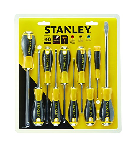 Stanley Stht0-60211 Cacciavite Essential, 3 X Std - 2 X Parall - 3 X Ph - 2 X Pozi, Set Di 10 Pz