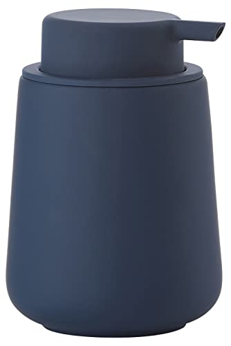 Zone Denmark Nova One - Dispenser Per Sapone Da Bagno, In Grès Con Rivestimento Soft Touch, Colore: Blu Reale