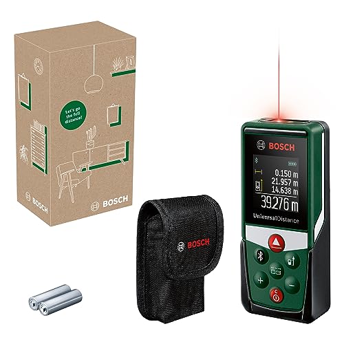 Bosch Distanziometro Laser Universaldistance 50C (Misura Distanze Fino A 40 M Con Precisione, Connettività Bluetooth, Funzioni Di Misurazione, In Scat