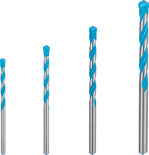 Bosch Accessories 4X Set Di Punte Expert Cyl-9 Multiconstruction Per Calcestruzzo, Ø 4-8 Mm, Accessorio Trapano A Percussione