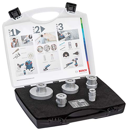 Bosch Accessories Set Da 5 Pz. Di Punte Diamantate A Secco Dry Speed Best For Ceramic (Per Ceramica, Accessorio Per Smerigliatrice Angolare)