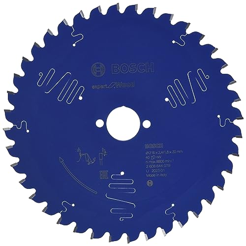 Bosch Accessories 1X Lama Per Sega Circolare Expert For Wood (Per Legno, 216 X 30 Mm, 40 Denti, Accessorio Circolare)