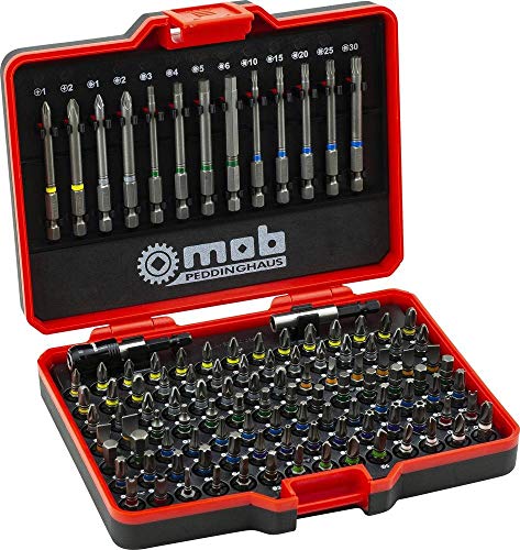 Peddinghaus 9460113001 - Set Di Punte Da 113 Pezzi, Con Anello Colorato E 2 Supporti Magnetici, Incluso