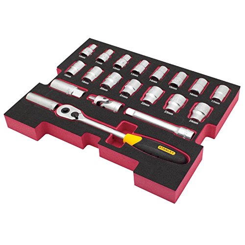 Stanley - Fatmax Fmht0-74297 Chiavi A Bussola 1/2' In Cassettiera, Set Di, 20 Chiavi