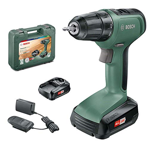 Bosch Home And Garden Bosch Universaldrill 18, 06039C8005, Trapano-Avvitatore, 2 Batterie Al Litio, 18 V, Verde, (L X B X H) 10.4 Mm X 38.4 Cm X 29.1