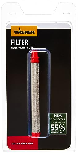 Wagner Filtro Xs-S Per Pistola A Spruzzo Airless Wagner Control Pro 250 M/250R/350M/350R, 2 Pezzi, Rosso