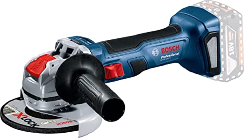 Bosch Professional 18V System Smerigliatrice Angolare A Batteria Gwx 18V-7 (Con Attacco X-Lock, Ø Disco 115Mm, Batterie E Caricabatteria Non Incl., Co