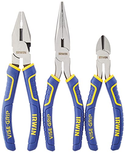 Irwin 10505483 Set 3Pz (Cutter Diagonale 6”/150 Mm, Pinza A Becco Lungo 8”/200 Mm, Pinza Universale 7”/175 Mm)