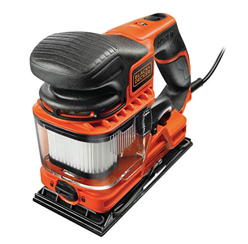 Black+Decker Ka330Eka-Qs Levigatrice Orbitale Duosand Di Foglio Con Accessori In Valigetta, 270 W