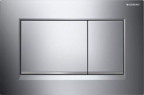 Geberit 115.883.Kh.1 Sigma 30 Placca 2 Pulsanti, Cromato Lucido, 24.6 X 16.4 X 1.2 Cm