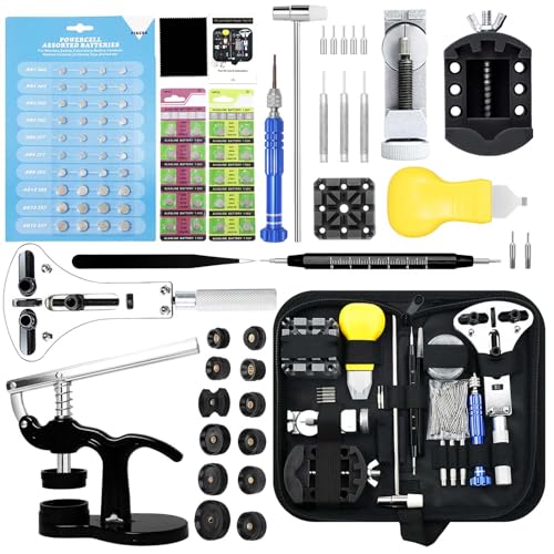 Kit Orologiaio, Gldcapa Kit Sostituzionebatteria Dell'Orologio Professionale, Kit Di Strumenti Per La Rimozione Delle Maglie Dell'Orologio, Set Di Pre