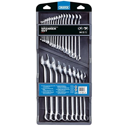 Draper Hi-Torq 26696 - Set Chiavi Combinate, Sistema Metrico, 25 Pezzi