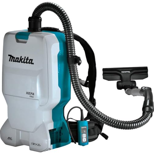 Makita Dvc660Z Aspiratore A Zaino 18Vx2 6L-Bl (Senza Batteria E Caricabatteria)