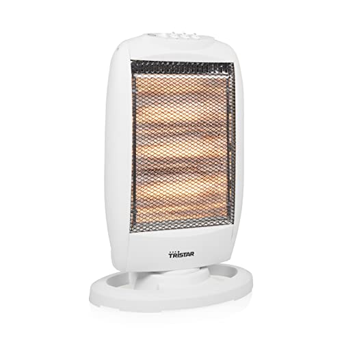 Tristar Radiatore Elettrico Booster Ka-5129 - Alogeno - 3 Impostazioni Di Potenza - Oscillante - 1200 W Max Grigio