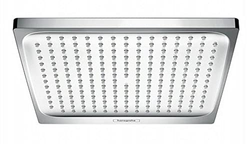 Hansgrohe Crometta E - Soffione Doccia, Doccia A Pioggia Quadrato (240 X 240 Mm) Con 1 Getto Per Montaggio A Parete/Soffitto, Con Funzione Anticalcare