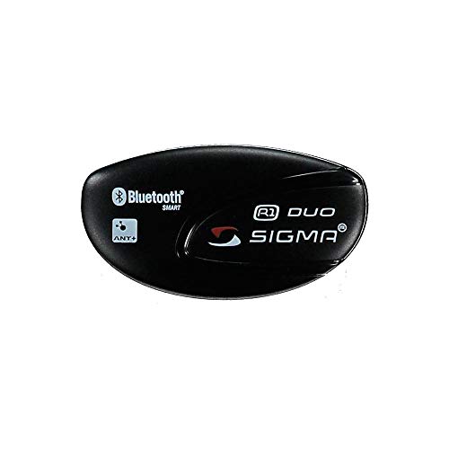 Sigma R1 Duo (Ant+/Bluetooth Smart)-Herzfrequenz-Sensor, Accessori. Unisex Adulto, Nero, Taglia Unica