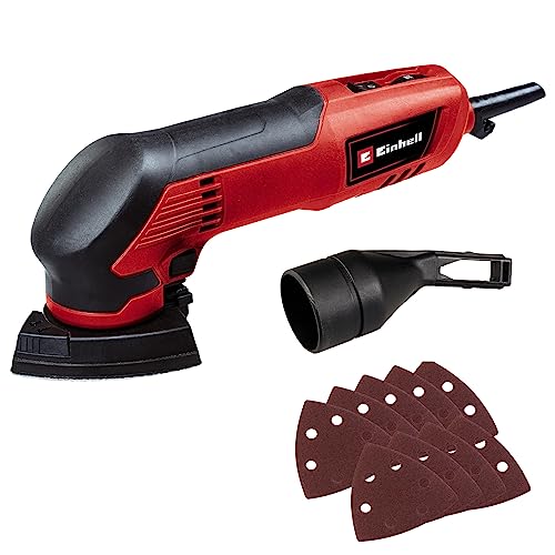 Einhell Smerigliatrice A Delta Tc-Ds 20 E (200 W, Circuito Oscillante Da 2 Mm, Fino A 22.000 Giri/Min, Regolazione Della Velocità, Pattino Abrasivo Co