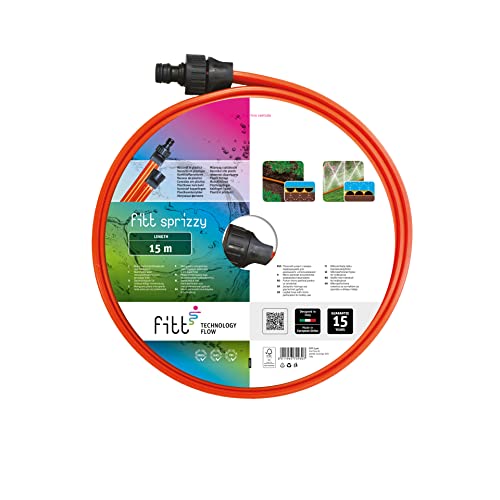 Fitt Sprizzy 15M - Tubo Manichetta Microforata A Tre Vie Ideale Per Irrigare A Getto E Impregnamento Superfici Strette E Lunghe, Per Uso Hobbystico