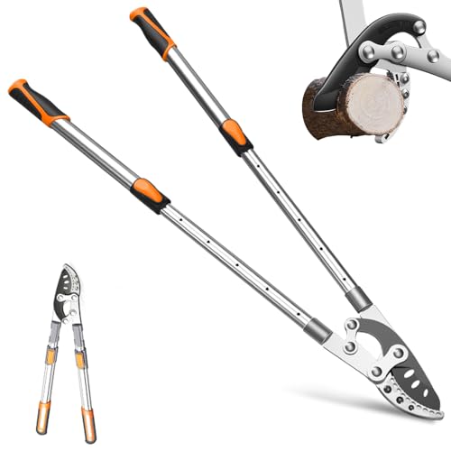 Airaj Telescopica Troncarami Professionale,Sk-5 Lama Rivestita Teflon,Ergonomia Impugnatura Antiscivolo,Design Della Leva A Quattro Punti,Troncarami A