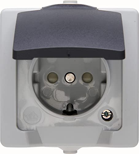 Kopp Presa Singola Con Contatto Di Terra, Con Coperchio Incernierato E Maggiore Protezione Dei Contatti, Montaggio A Superficie, Impermeabile, 16A, 25