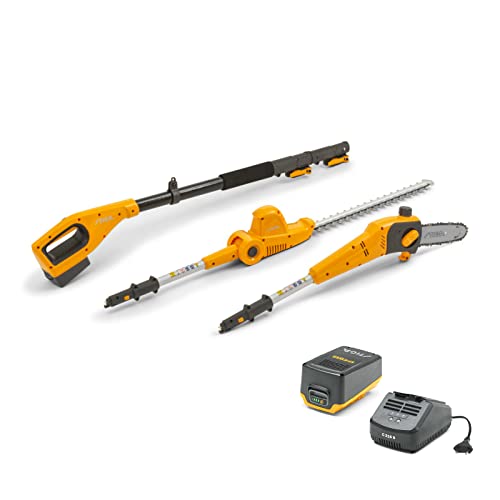 Stiga Multitool A Batteria Mt 100E Kit, Tagliasiepi E Potatore Con Prolunga Telescopica, Per Altezze Elevate E Lavori Facili E Veloci, Batteria E Cari