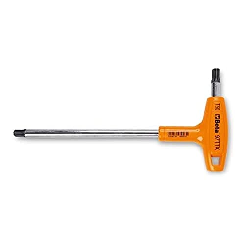 Beta 97Ttx 10 Chiavi Maschio Piegate Con Impugnatura Per Viti Con Impronta Torx Cromate, Tx10