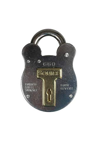 Henry Squire Old English - Lucchetto A 4 Leve, In Acciaio Galvanizzato, Grande