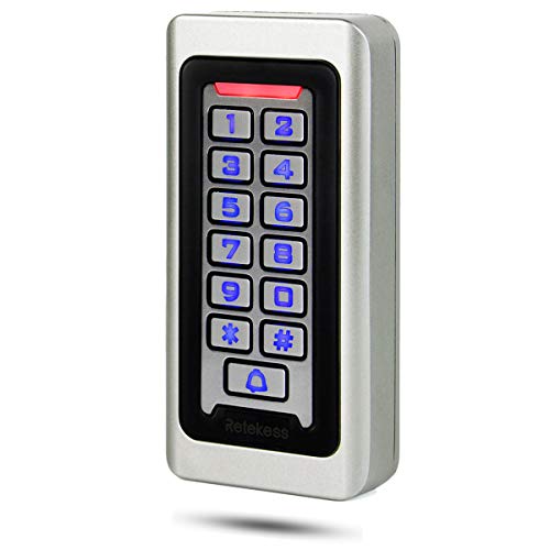 Retekess T-Ac03 Controllo Di Accesso, Controllo Accessi Porta Ip68, Tastiera Retroilluminata Apriporta Codice Metallo Impermeabile Memoria 2000 Utenti